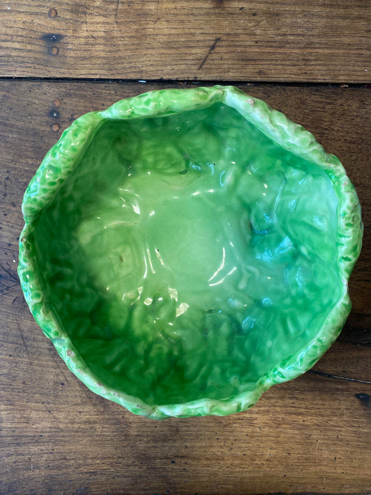 Vintage Cabbage Leaf Bowl
