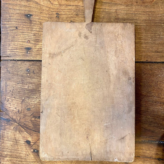 Vintage French Wooden Cutting Board – Long Handle