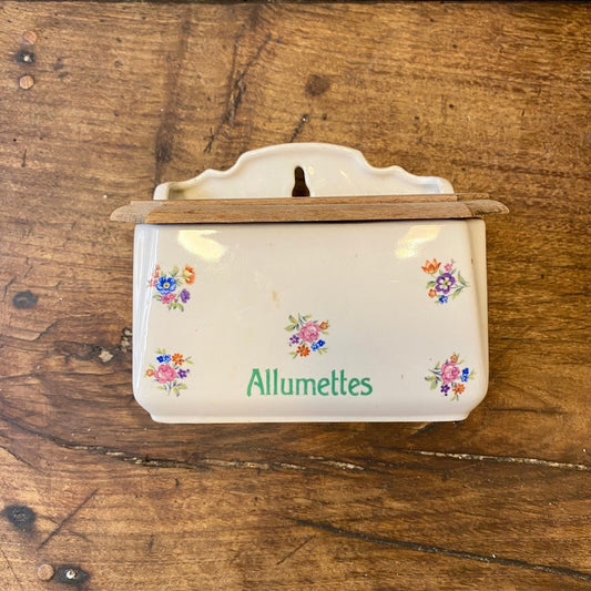 French vintage wall-mounted match holder