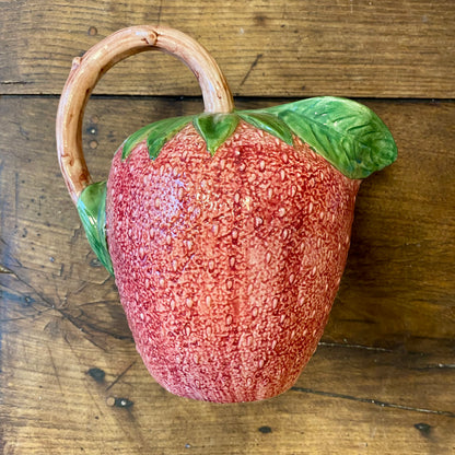 Vintage Italian Strawberry Pitcher – 26 cm