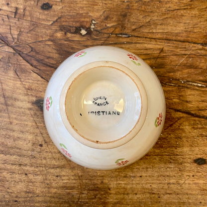 Vintage French Gien Café au Lait Bowl – Red & Green Floral