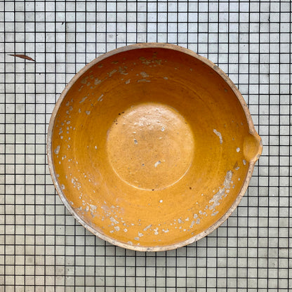 Vintage French Provençal Tian Bowl – Yellow Glaze