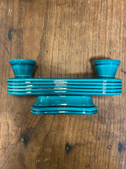 Mid-Century Turquoise Candleholder