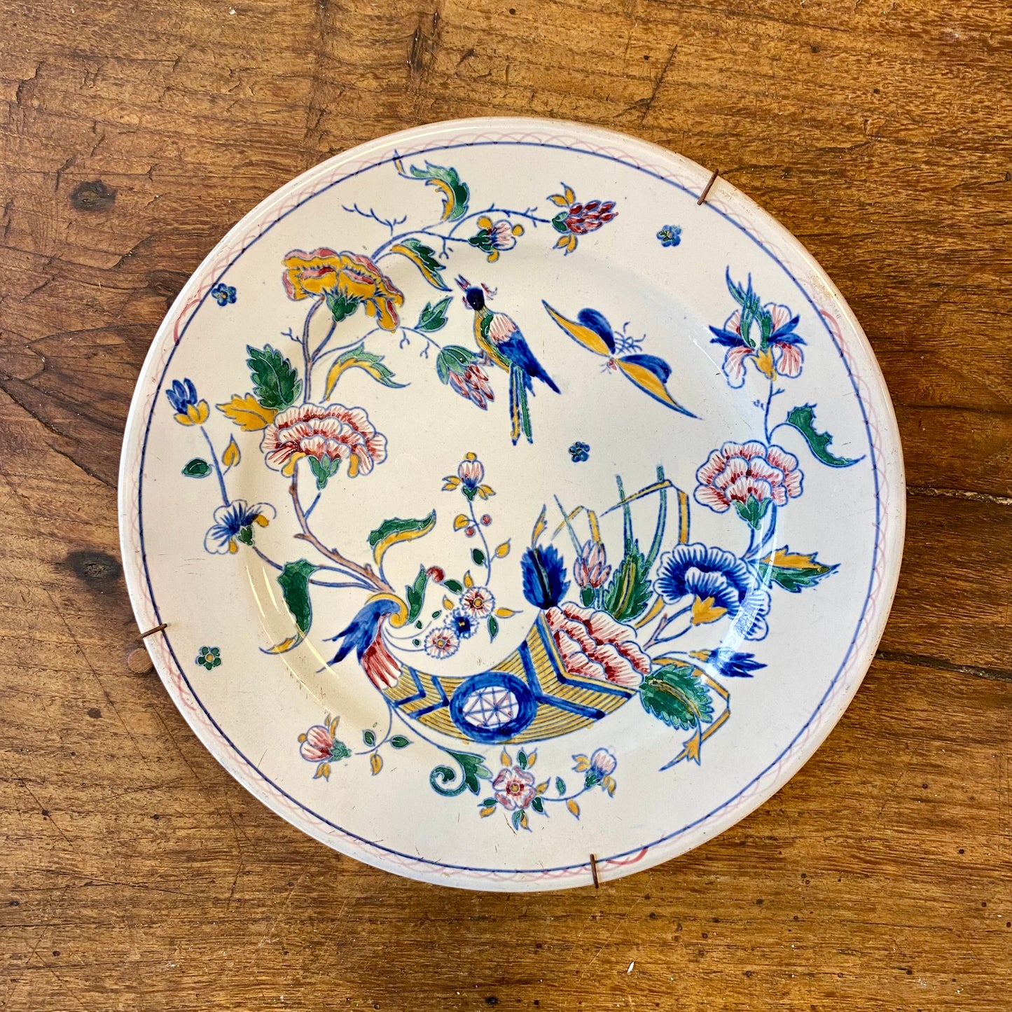 French Vintage Gien Faience Wall Plate – 22 cm