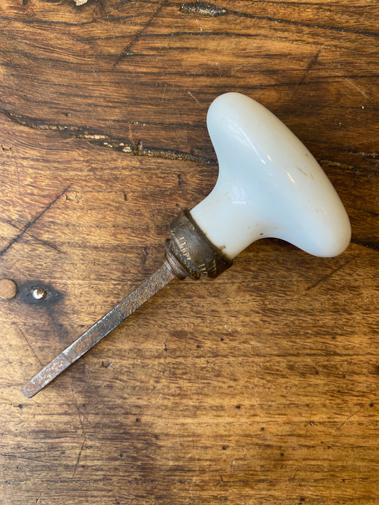 Vintage White Porcelain Door Handle