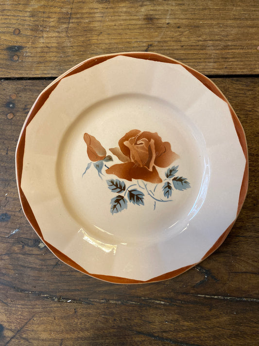 Rose Plate - Sarreguemines