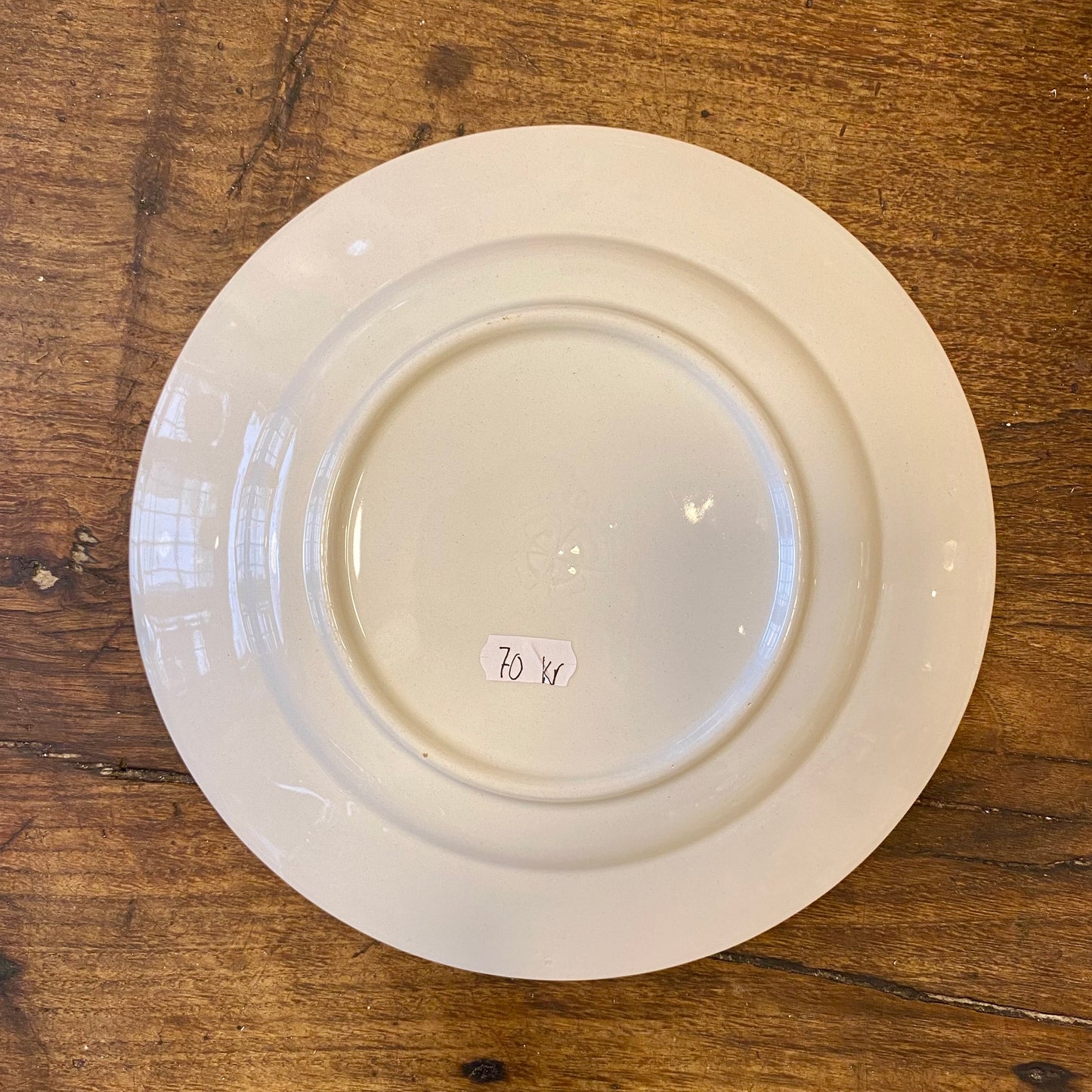 Italian Vintage White Dinner Plate – 24 cm