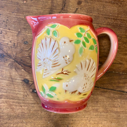 Vintage Bird Relief Pitcher – 17 cm