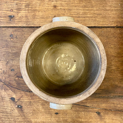 Vintage French Stoneware Pot with Handles