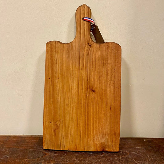 Vintage French Wooden Cutting Board – Carved Edge