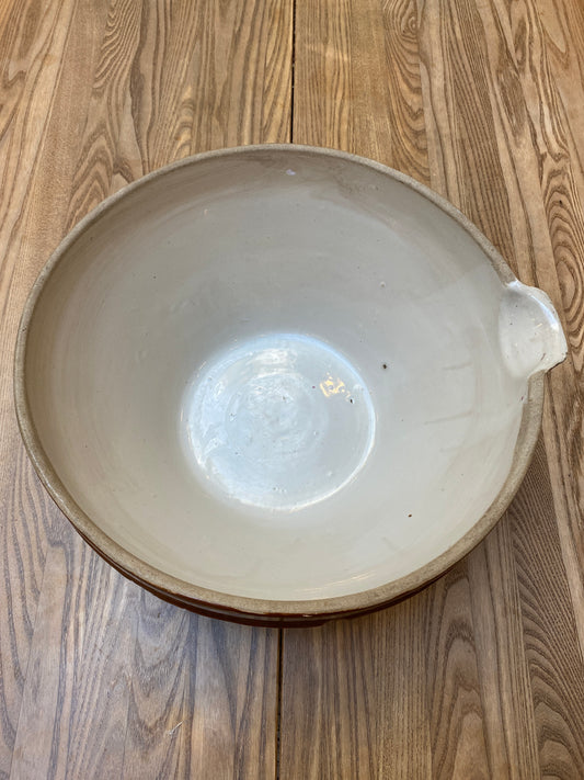 Large Vintage French Mixing Bowl
