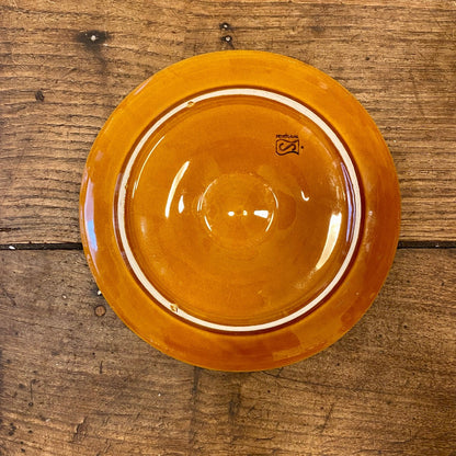 Vintage Portuguese Oyster Plate – Amber Brown