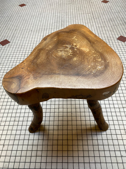 Brutalist Wooden Stool