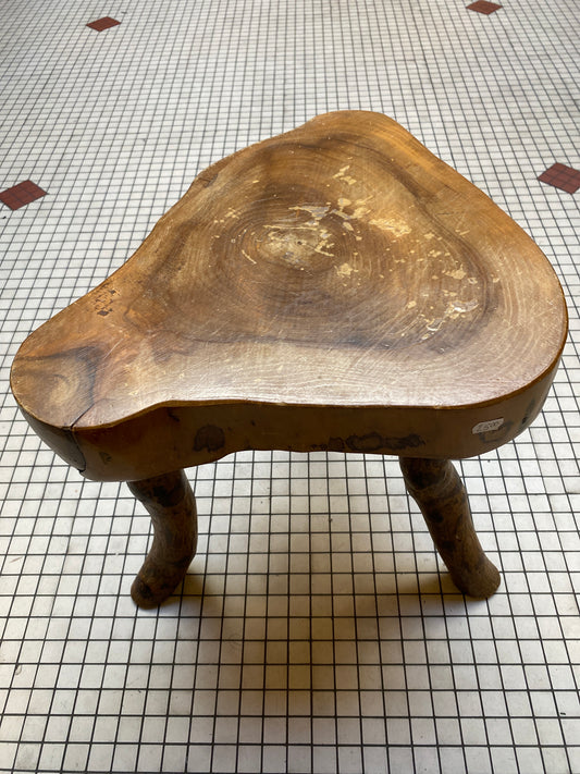 Brutalist Wooden Stool
