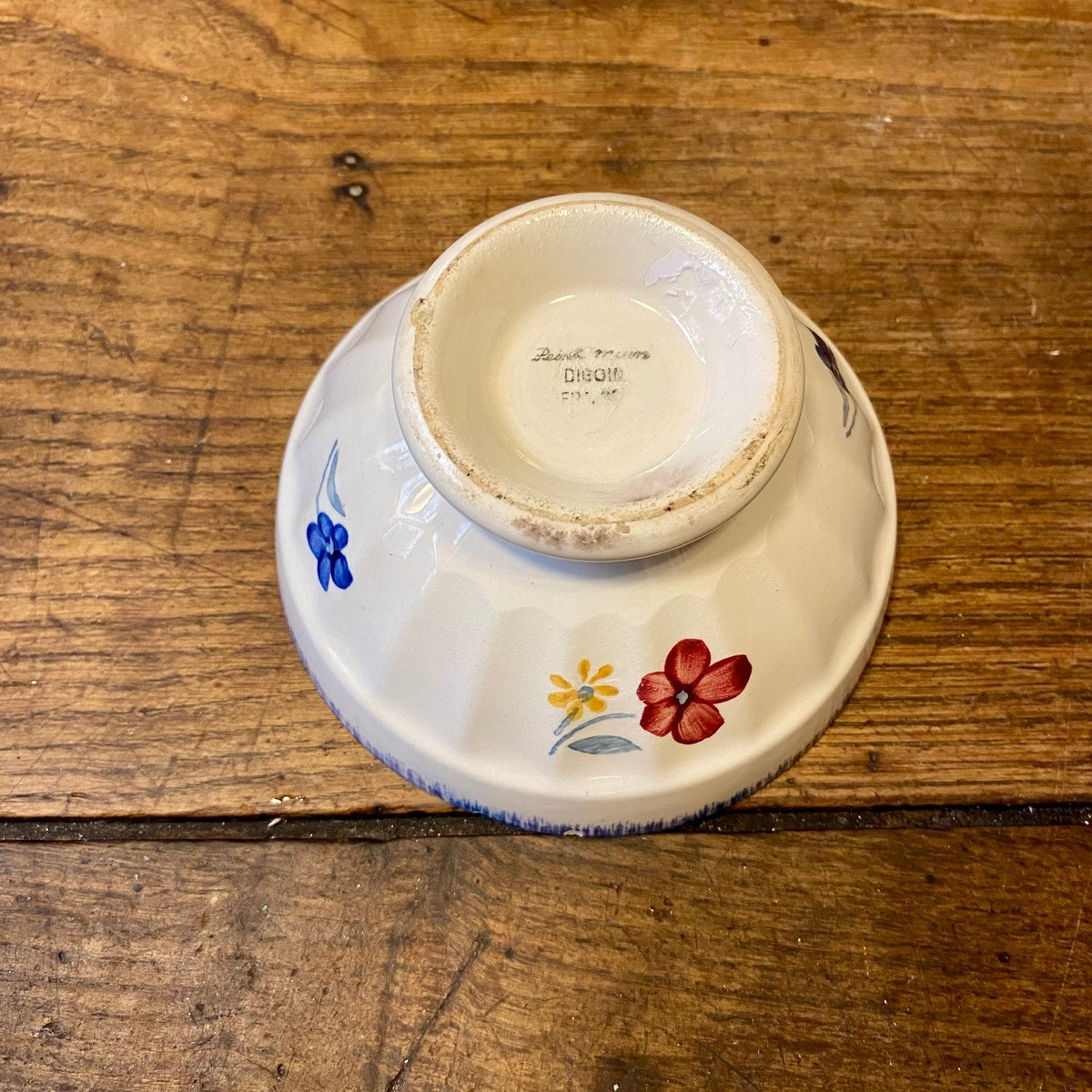 Vintage Digoin Café au Lait Bowl – Floral Motif
