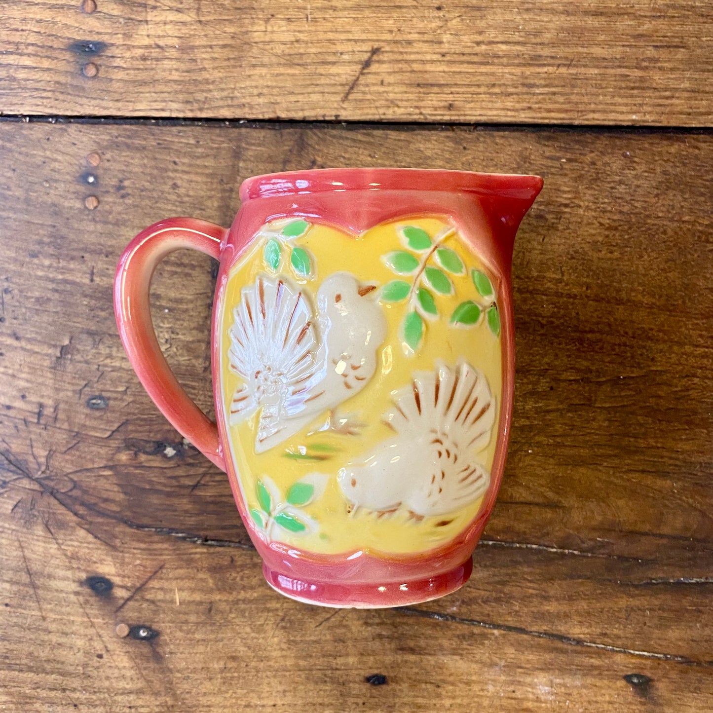 Vintage French Ceramic Bird Pitcher – 18 cm