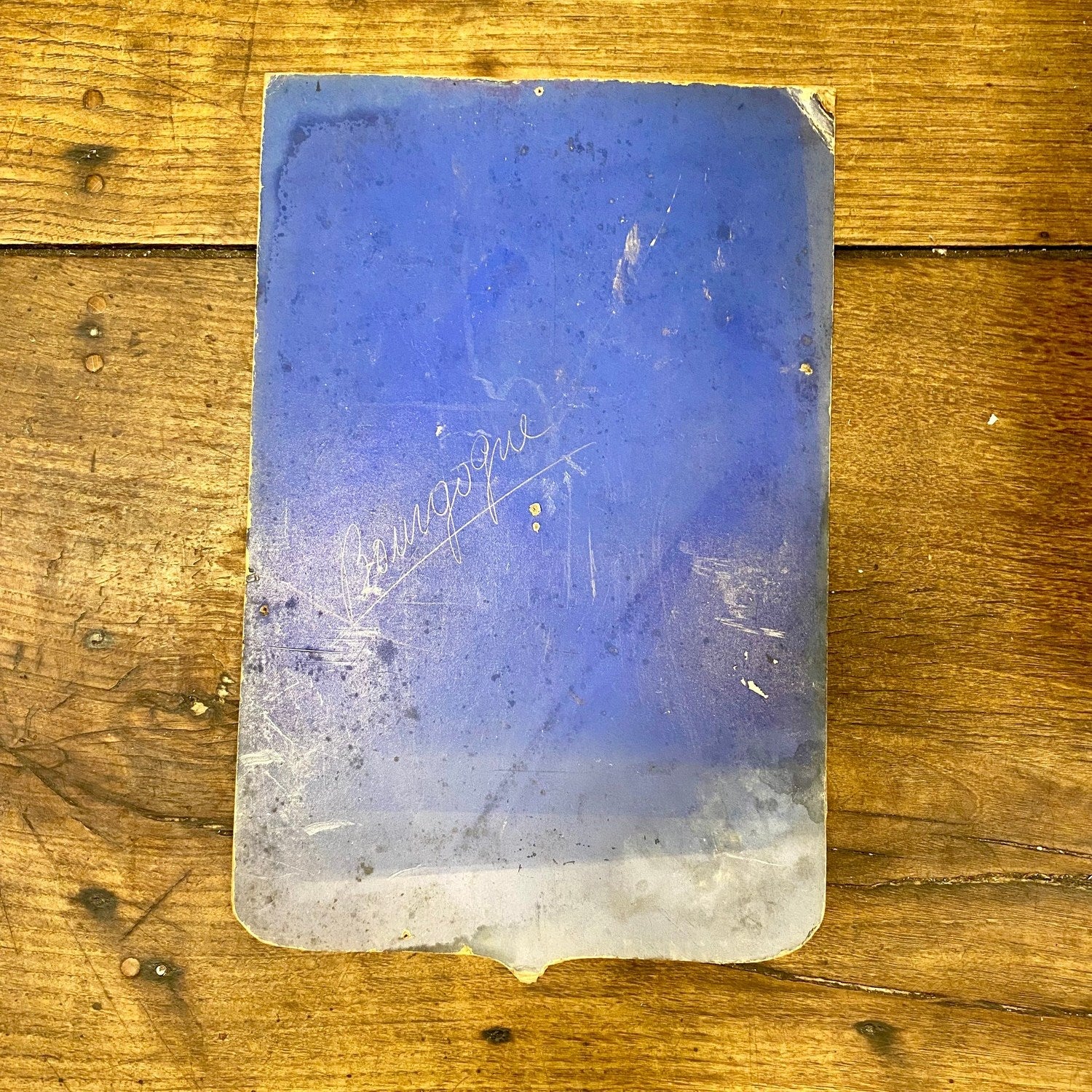 Vintage Bourgogne Heraldic Paperboard Sign