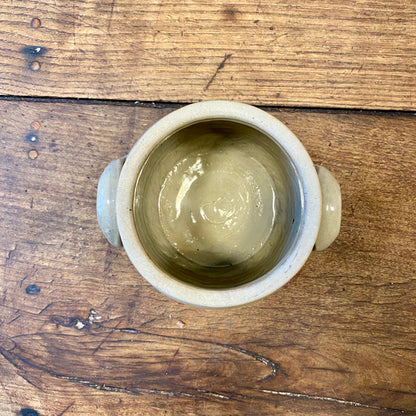 Vintage French Stoneware Pot with Handles
