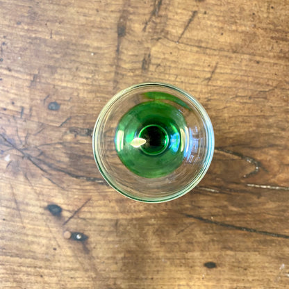 Vintage French Alsace Wine Glass – Green Stem