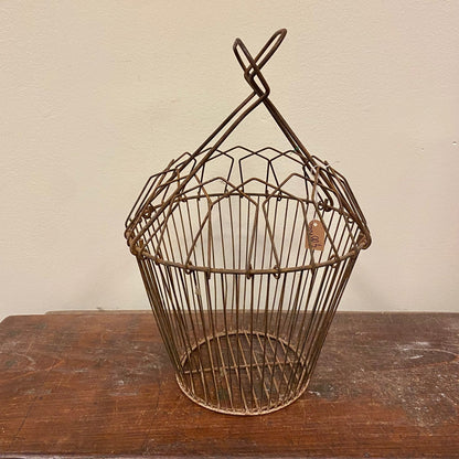 Vintage Folding Wire Egg Basket