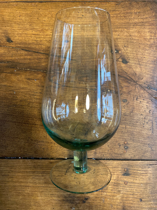 Tall French Green-Base Vase