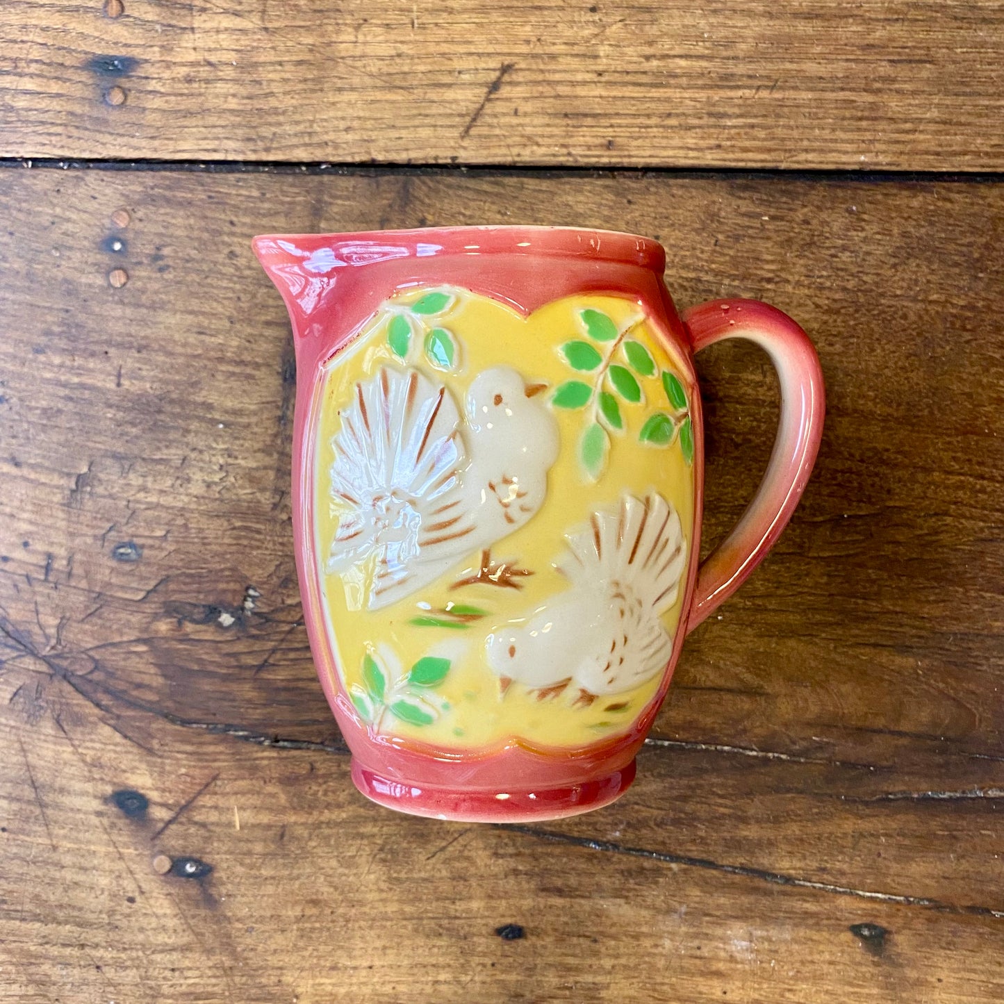 Vintage French Ceramic Bird Pitcher – 18 cm