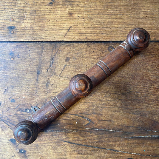 French Vintage Wooden Wall Hook Rack