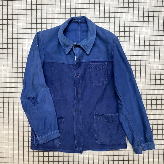 French Vintage Work Jacket – Distressed – Size S