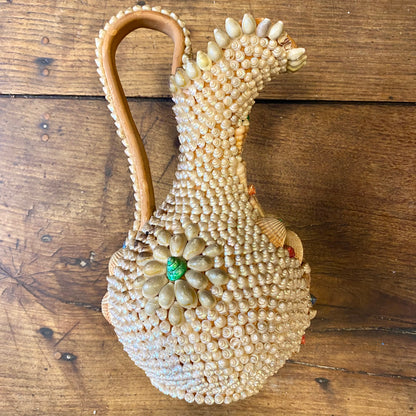 Vintage Shellwork Pitcher – 33 cm