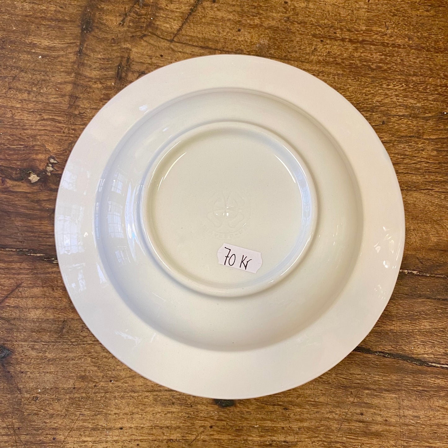 Italian Vintage White Soup Plate – 22 cm