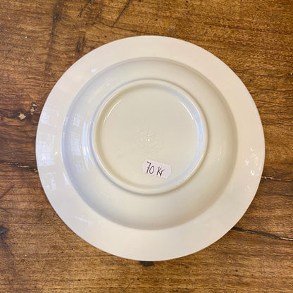 Italian Vintage White Soup Plate – 22 cm