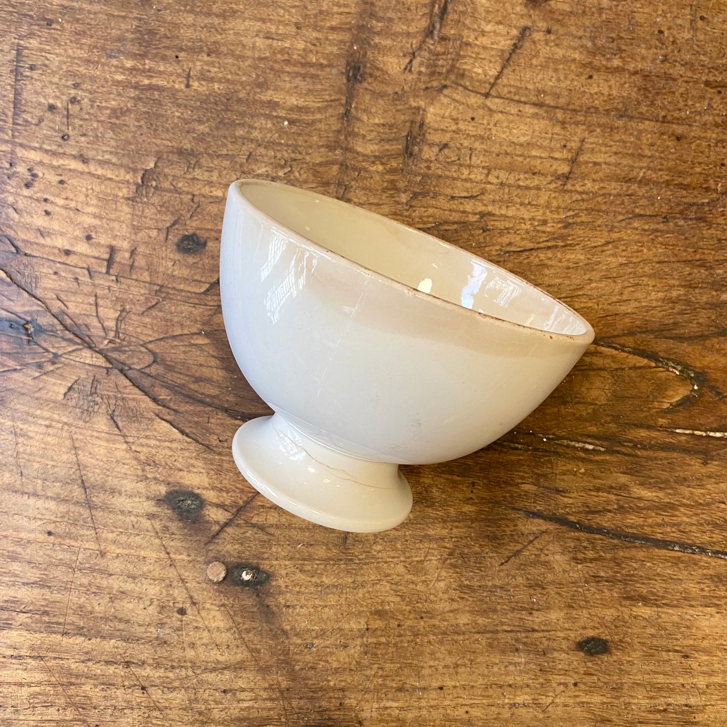 Vintage French Longchamp Café au Lait Bowl – White