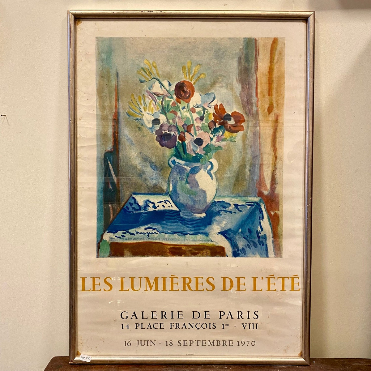 Vintage Henri Manguin Exhibition Poster – Les Lumières de l’Été, 1970