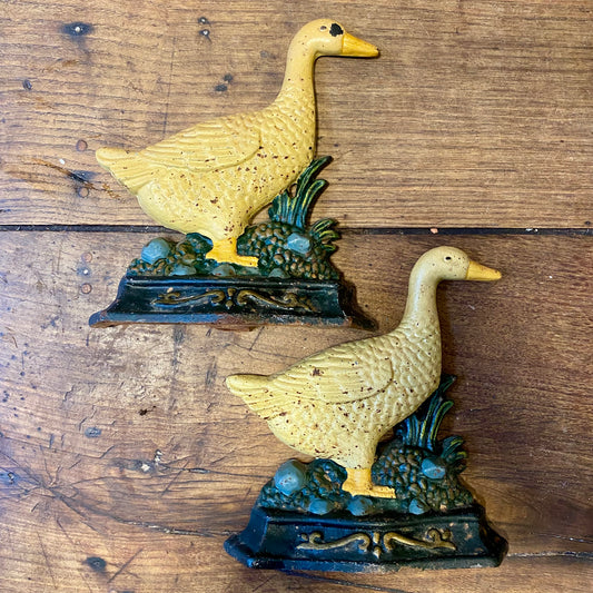 Pair of Cast Iron Duck Door Stops
