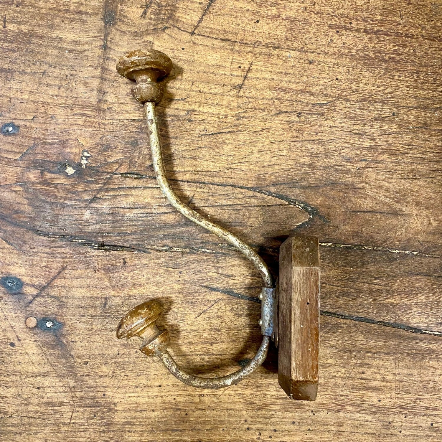 Vintage wooden wall hook