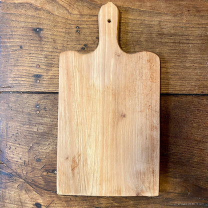Vintage French Wooden Cutting Board – Carved Edge