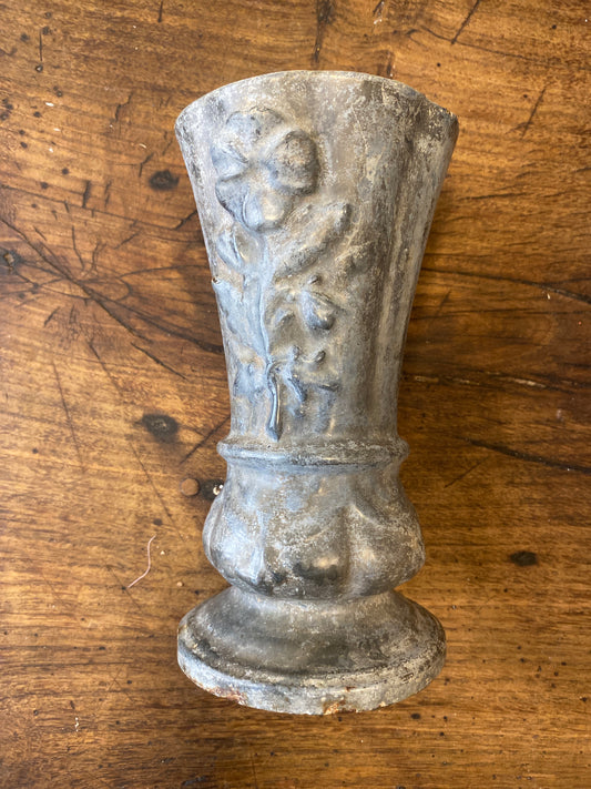 French Cast Metal Vase
