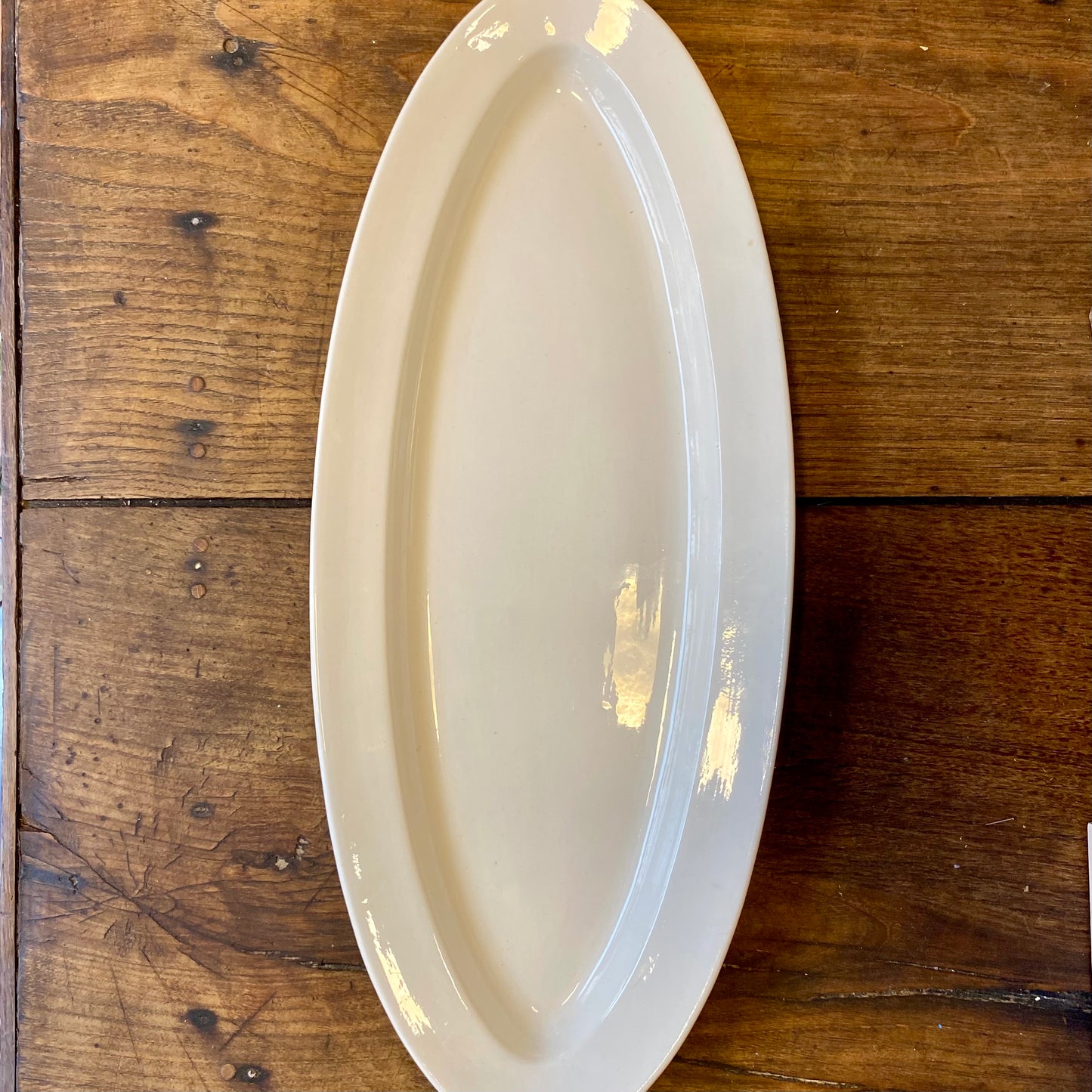 French Vintage Sarreguemines Serving Platter – 61 × 25 cm