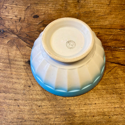Vintage French Lunéville Café au Lait Bowl – Blue & White