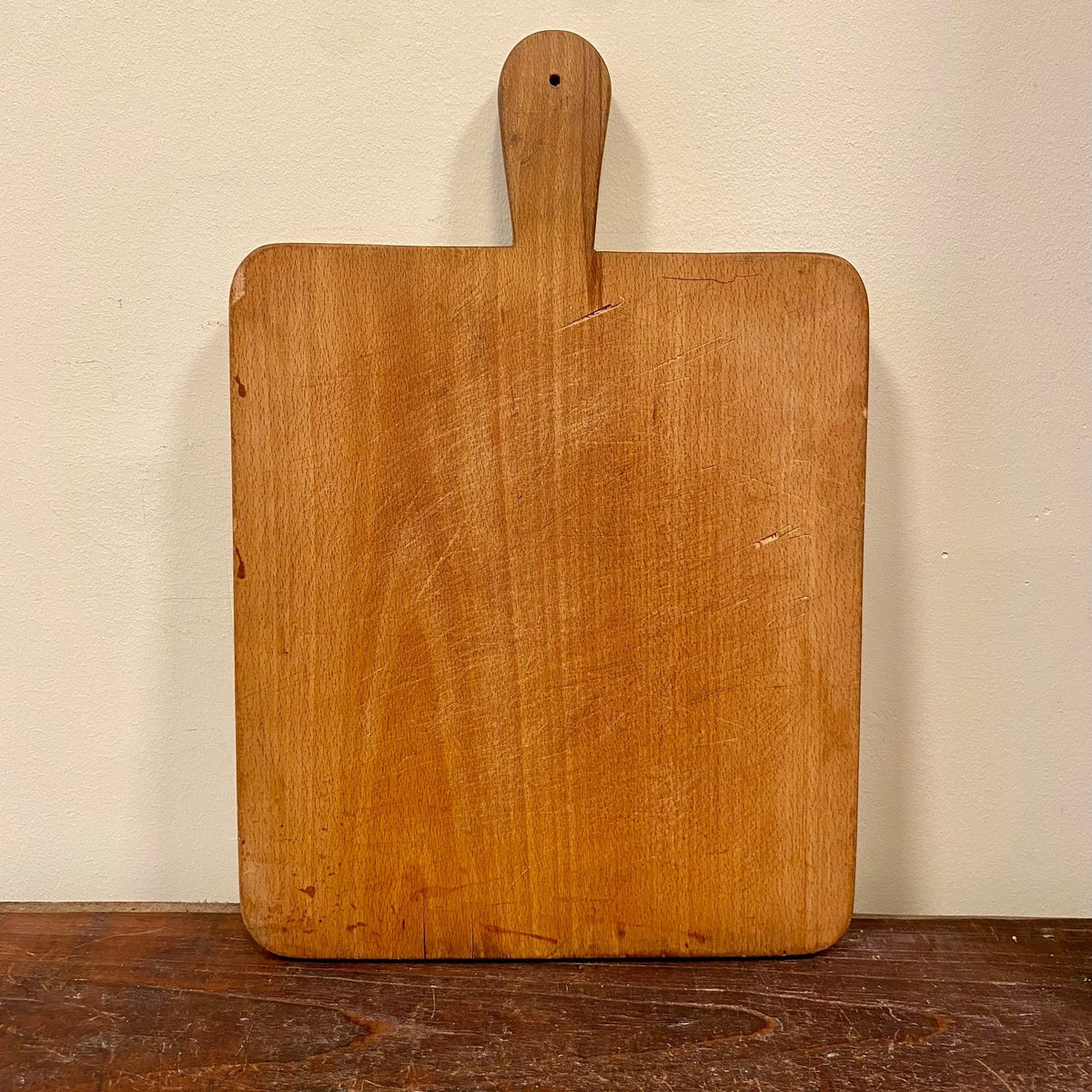 Vintage franskt skärbräde i trä – brett