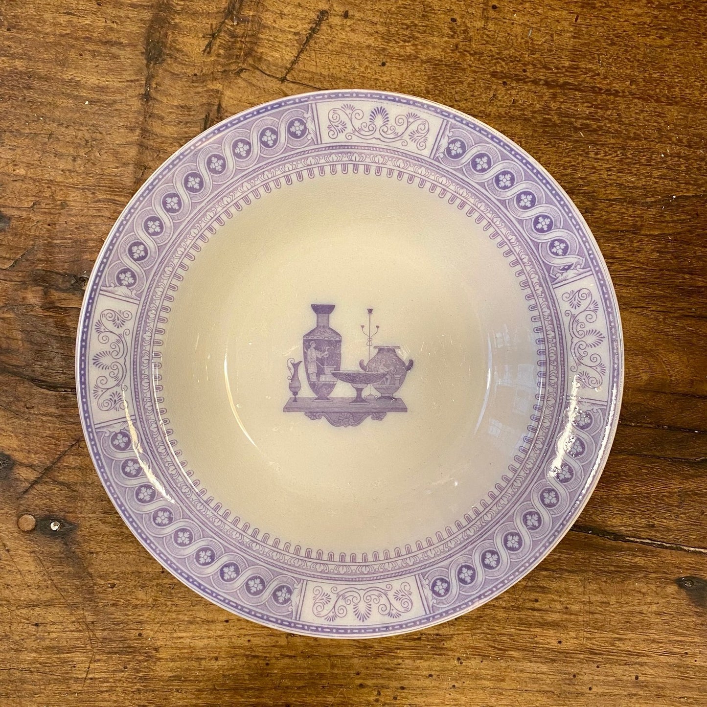 English Etruscan Vases Soup Bowl– Mid-19th Century