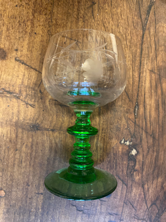 Green-Stemmed Wine Glass