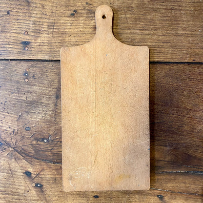 Vintage French Wooden Cutting Board – Rounded Handle