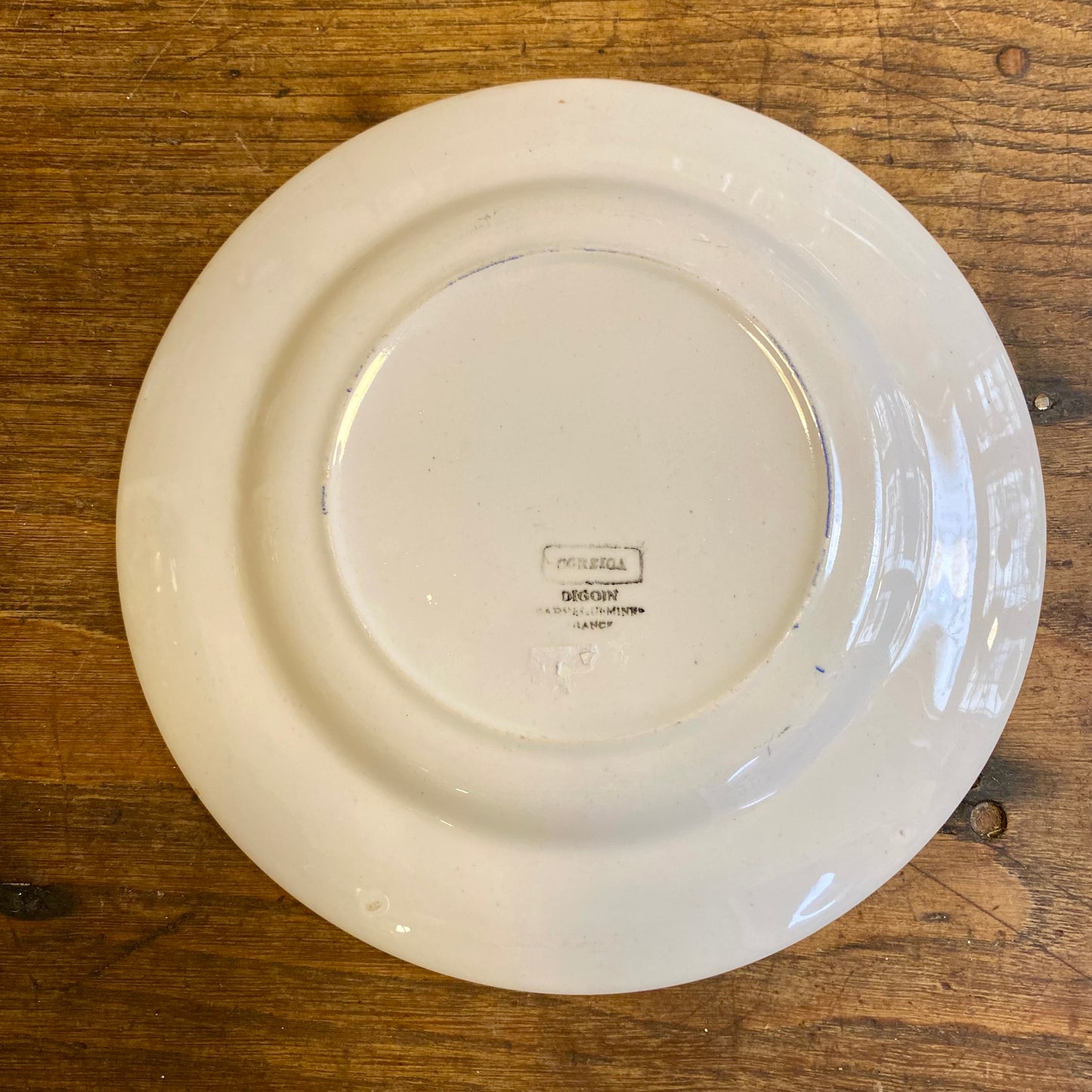 Vintage Digoin Sarreguemines “Corsica” Dinner Plate – Blue Floral