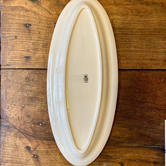 French Vintage Sarreguemines Serving Platter – 61 × 25 cm