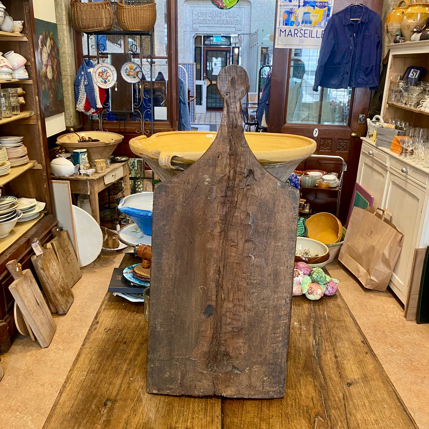 French Vintage Cutting Board – 80 × 34 × 4 cm