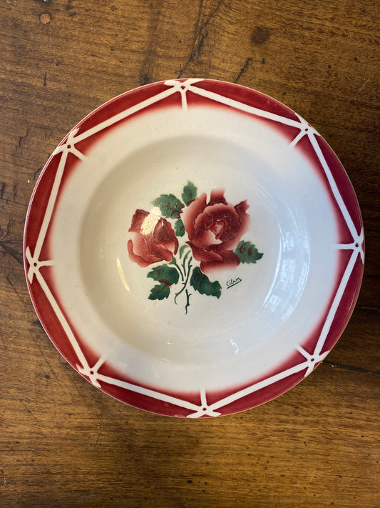 Vintage Digoin Sarreguemines “Cibon” Soup Bowl