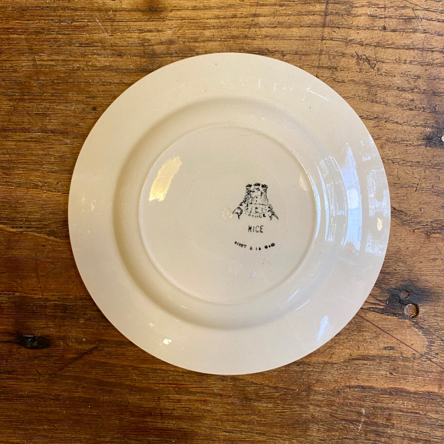 Vintage Gien “Nice” Dessert Plate – Blue Floral