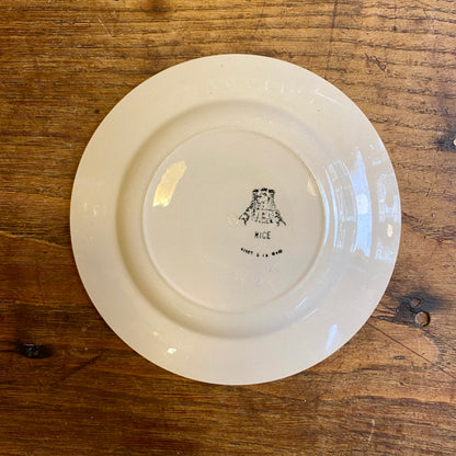 Vintage Gien “Nice” Dessert Plate – Blue Floral