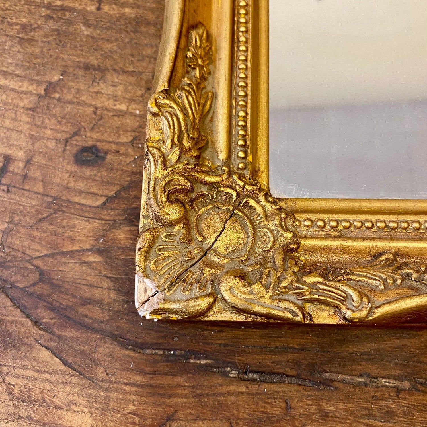 French vintage gilt wall mirror